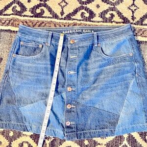 American Eagle patchwork jean skirt size 16